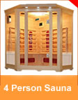 Sauna 4 CORNER PERSON FAR INFRARED SAUNA S SERIES | FRAMELESS GLASS DOOR SAUNA